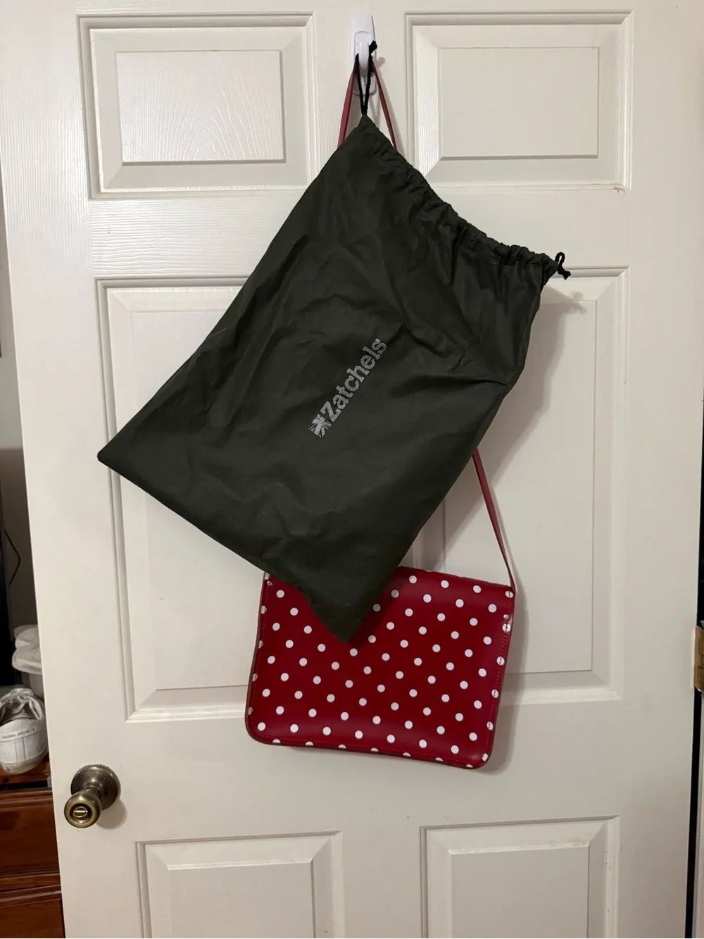Polka Dot Red Satchel Shoulder Bag